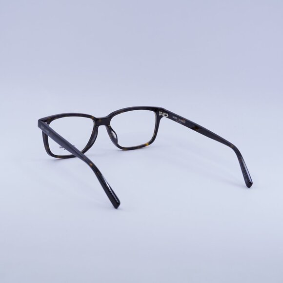 Saint Laurent SL458/F 002 Eyeglasses Dark Havana 55mm Rectangle Frame - Picture 10 of 11